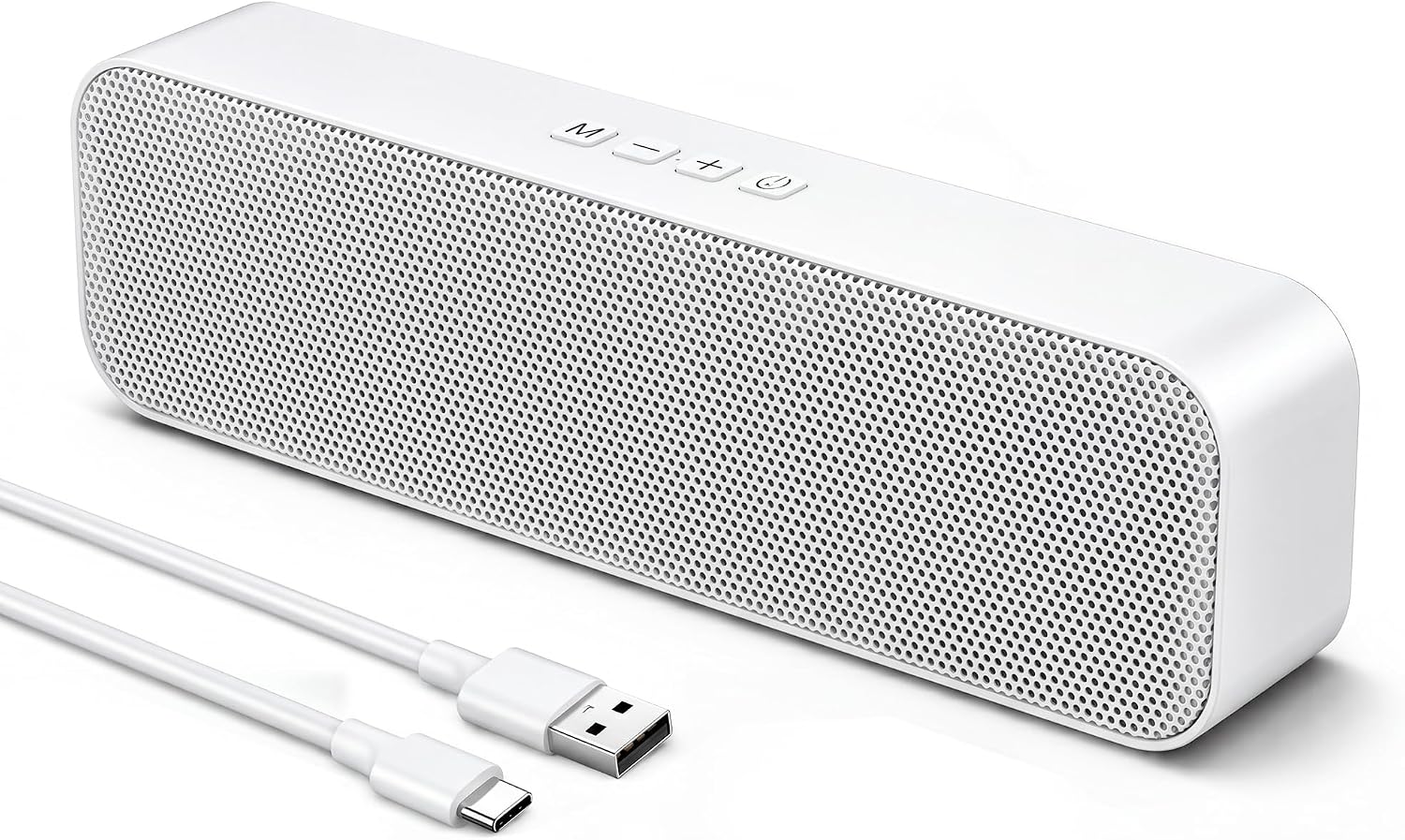 Computer Speakers for Desktop PC,USB Powered & Plug and Play,with Bluetooth 5.3/3.5mm AUX Input,Small Bluetooth Speakers with Stereo Sound Fit Under the Monitor for Office Work, Gaming, Music