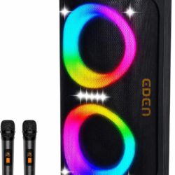 200W Party Speaker, Dual 6.5" Woofers, 6 EQ, Karaoke, Outdoor, Families
