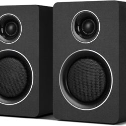Computer Speakers, Bluetooth 5.3, USB-C, AUX/RCA, 3-Inch Woofer, Black